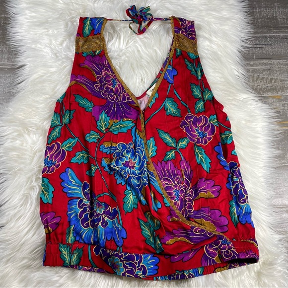 Anthropologie Tiny Rain-Scarf-Wrap Top Medium - Picture 4 of 7